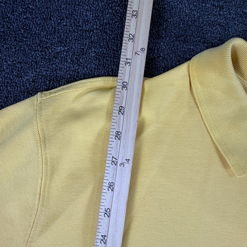L.L. Bean Polo Shirt Mens XXL Pique Short Sleeve Yellow Pocket Cotton - Picture 2 of 8